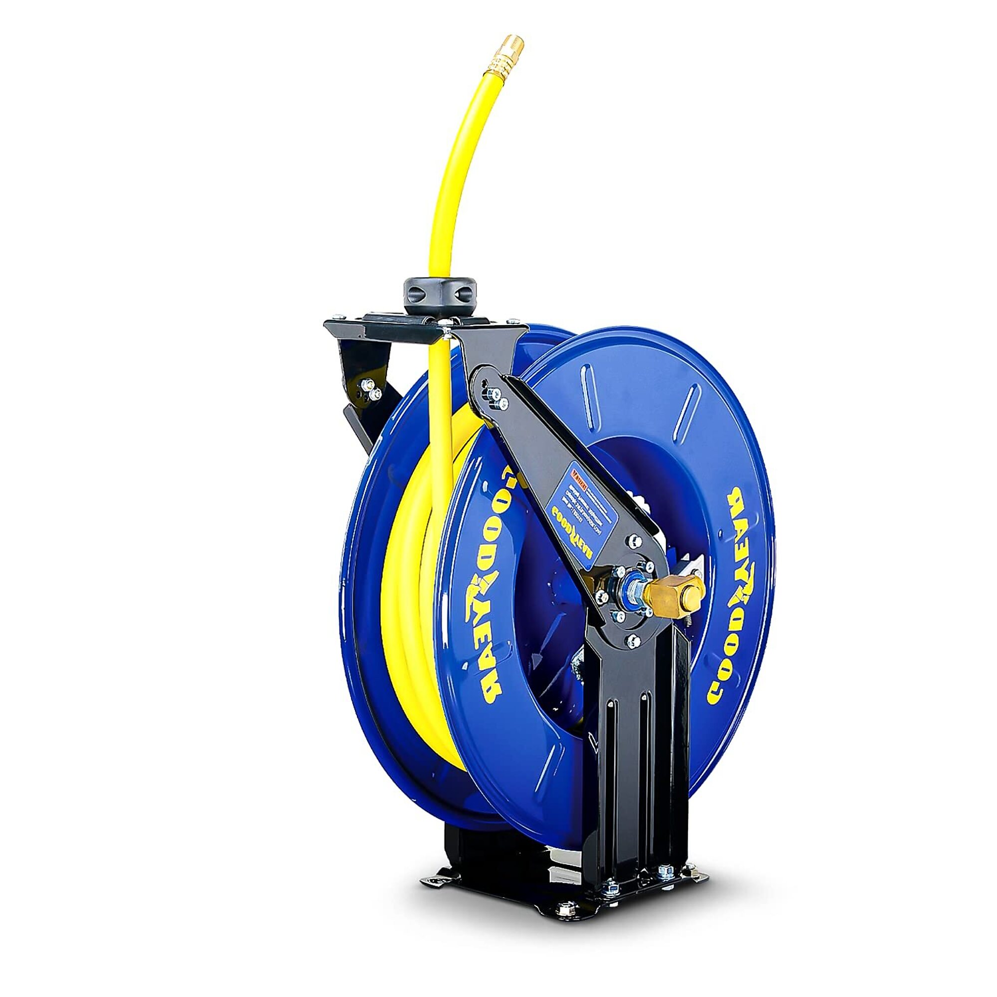 Goodyear, Retractable Air Hose Reel 1/2in. x 50ft., Hose Diameter 1/2 in, Hose Length 50 ft, Model# TRI-L820154G
